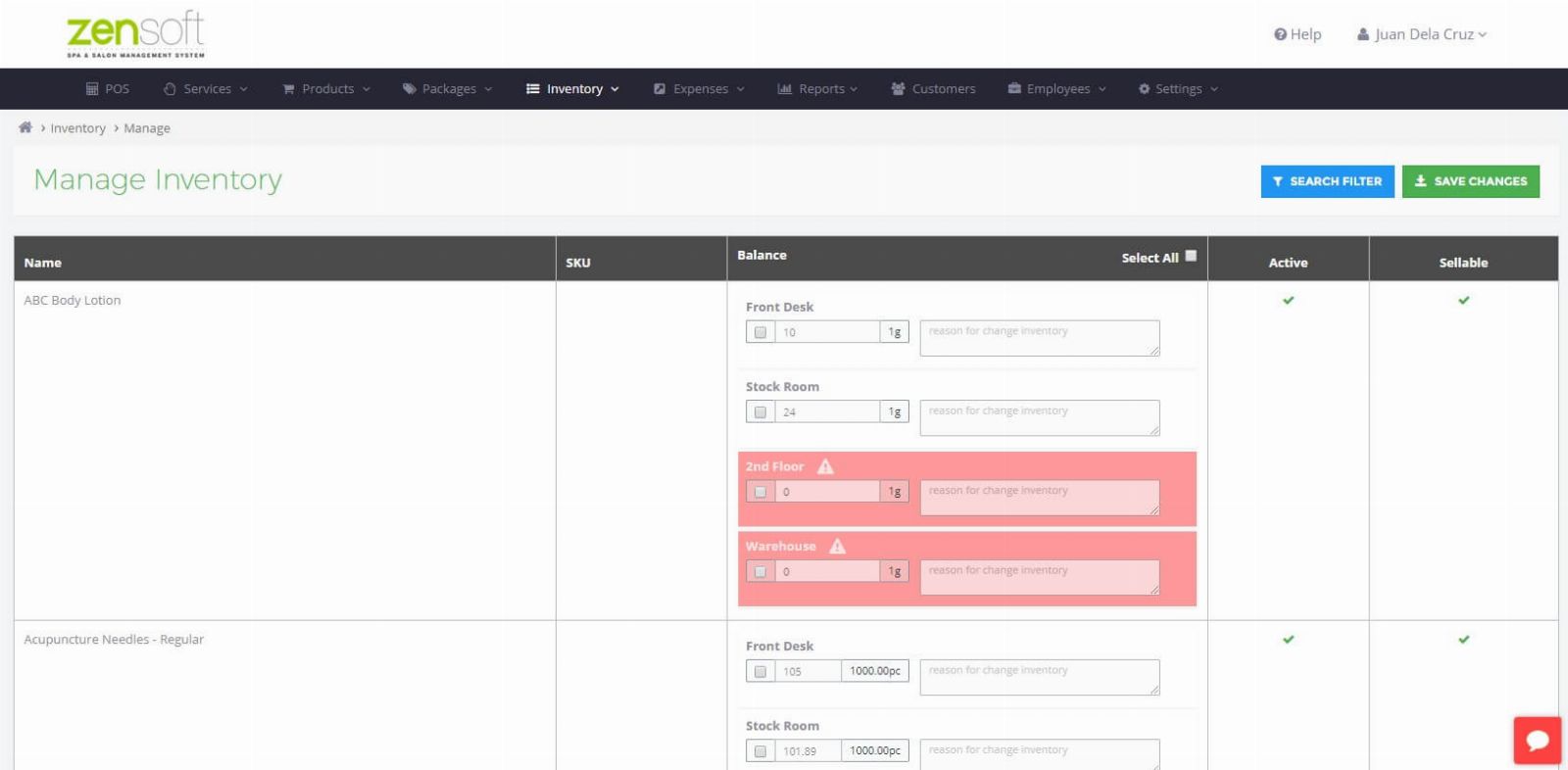 Inventory Management in ZenSoft