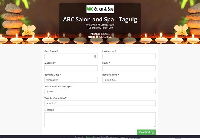 Booking Form