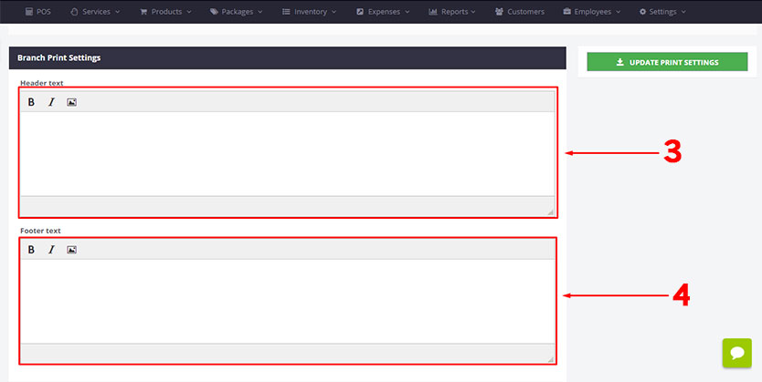Updating Template For Receipt (3 of 3)